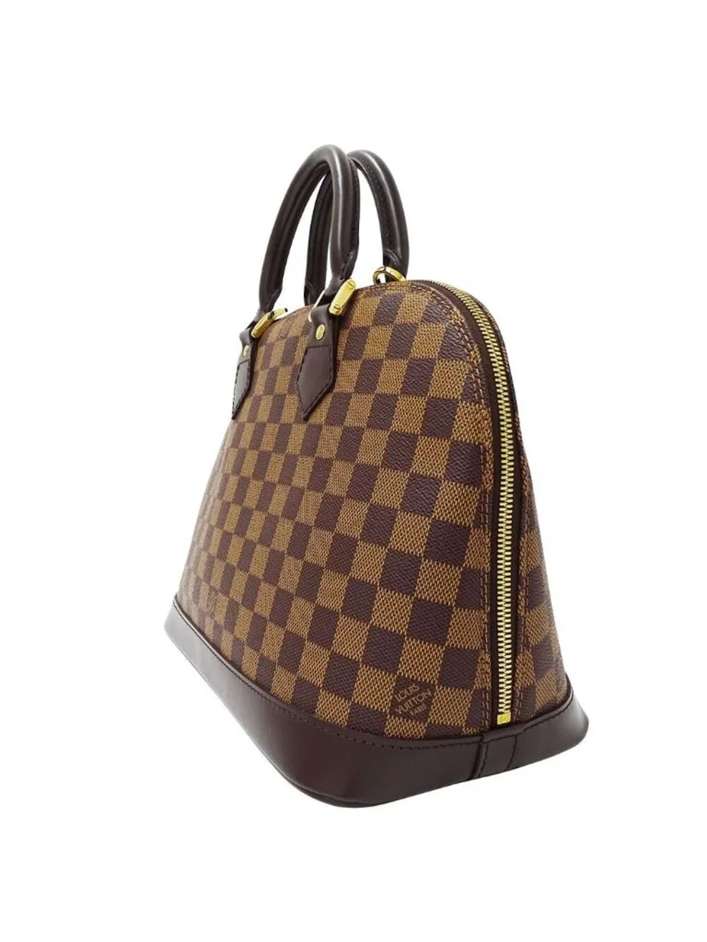 Louis Vuitton Bag Handbag Damier Canvas Alma Brown Handle Adult